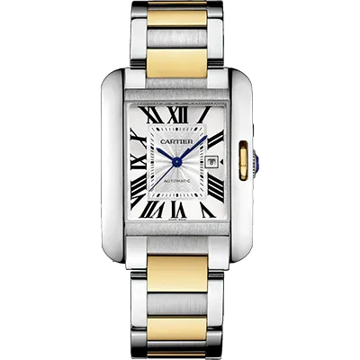 Cartier - Tank Anglaise - Stainless Steel and Yellow Gold