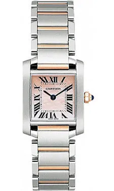 Cartier - Tank Francaise Small - Steel and Pink Gold