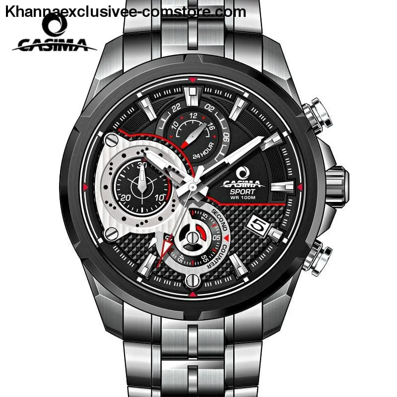 CASIMA Men's Watch Top Brand Luxury Sport Watch Waterproof Luminous Chronograph Quartz Wrist Watch