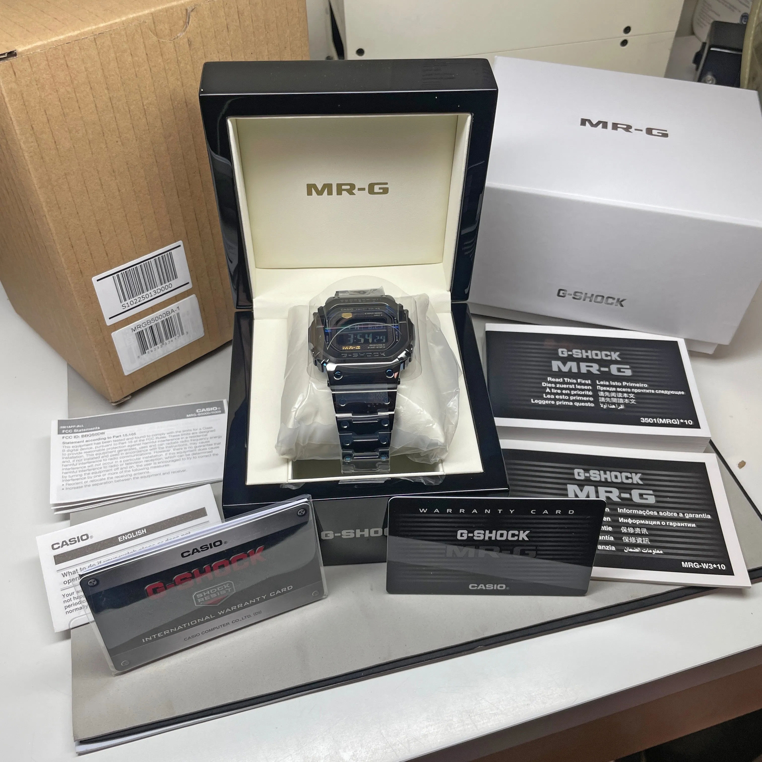 Casio G-SHOCK MRG "Ao Zumi" Blue Black Titanium Square MRGB5000-BA1 Watch Limited Edition