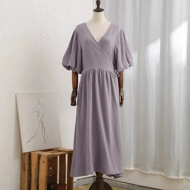Casual 100% Cotton Women's Dress