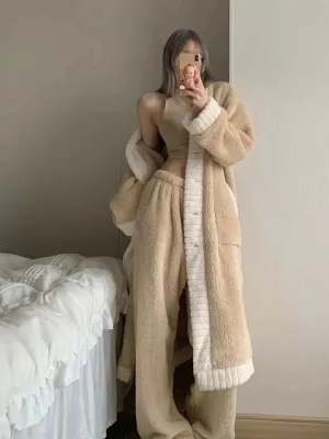 Cecilia - Autumn Winter Coral Velvet Sleepwear