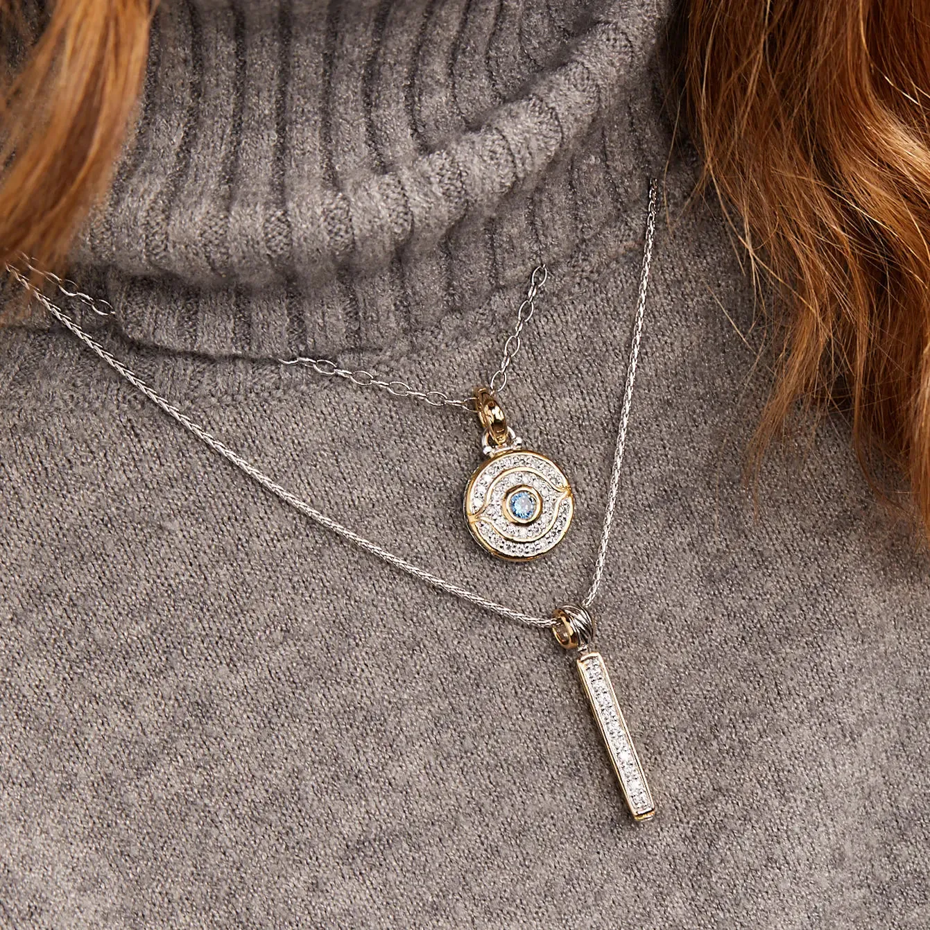 Celebration Petite Pavé - Evil Eye Necklace