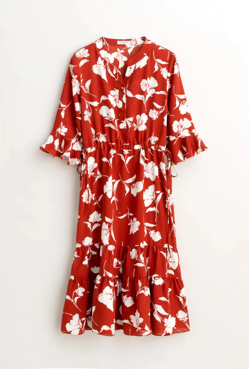 Celina Dress - Red Floral