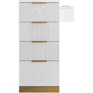 Celine Styling Station Side Cabinet / White by Deco Salon Furniture