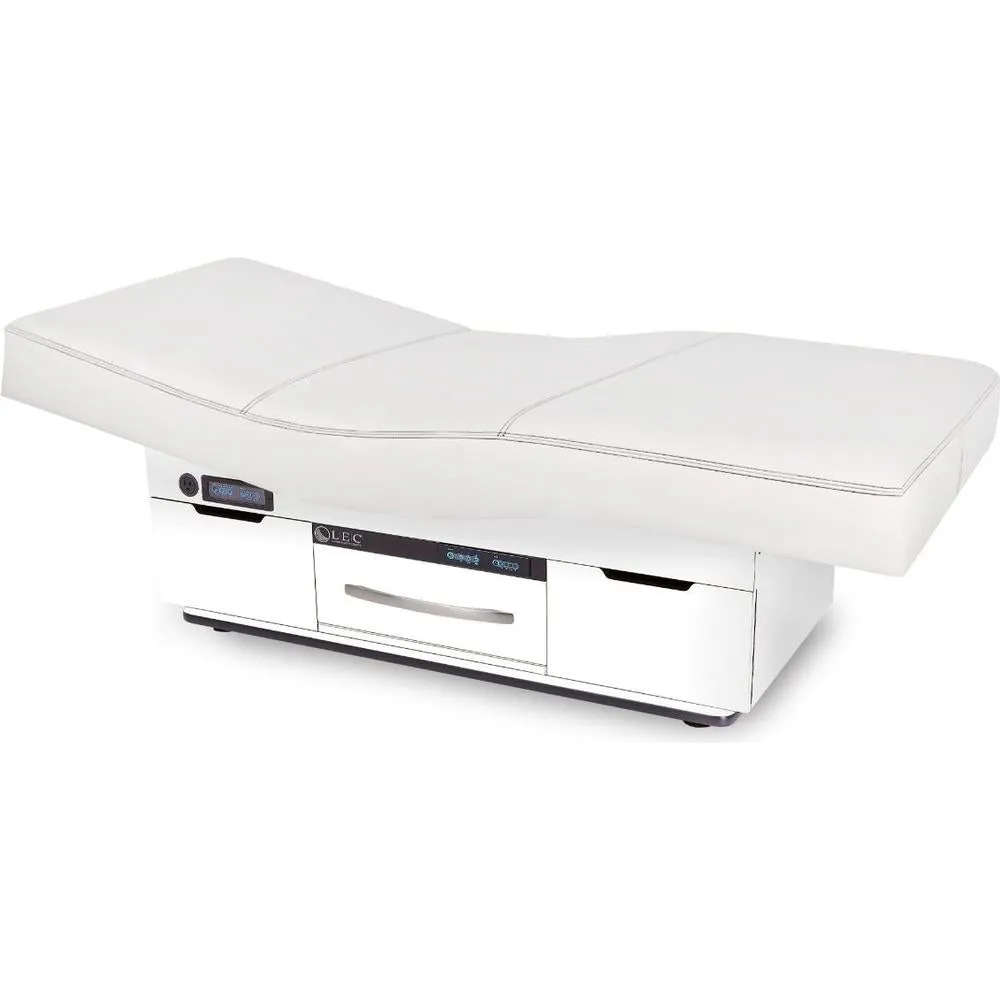 Century City Dual-Pedestal Spa Treatment Table with Digital Warming Drawer by Living Earth Crafts