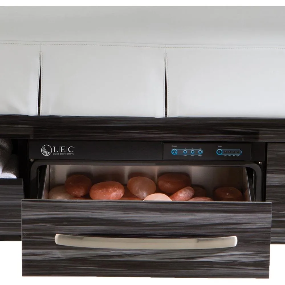 Century City Dual-Pedestal Spa Treatment Table with Digital Warming Drawer by Living Earth Crafts