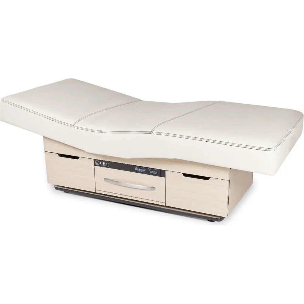 Century City Dual-Pedestal Spa Treatment Table with Digital Warming Drawer by Living Earth Crafts