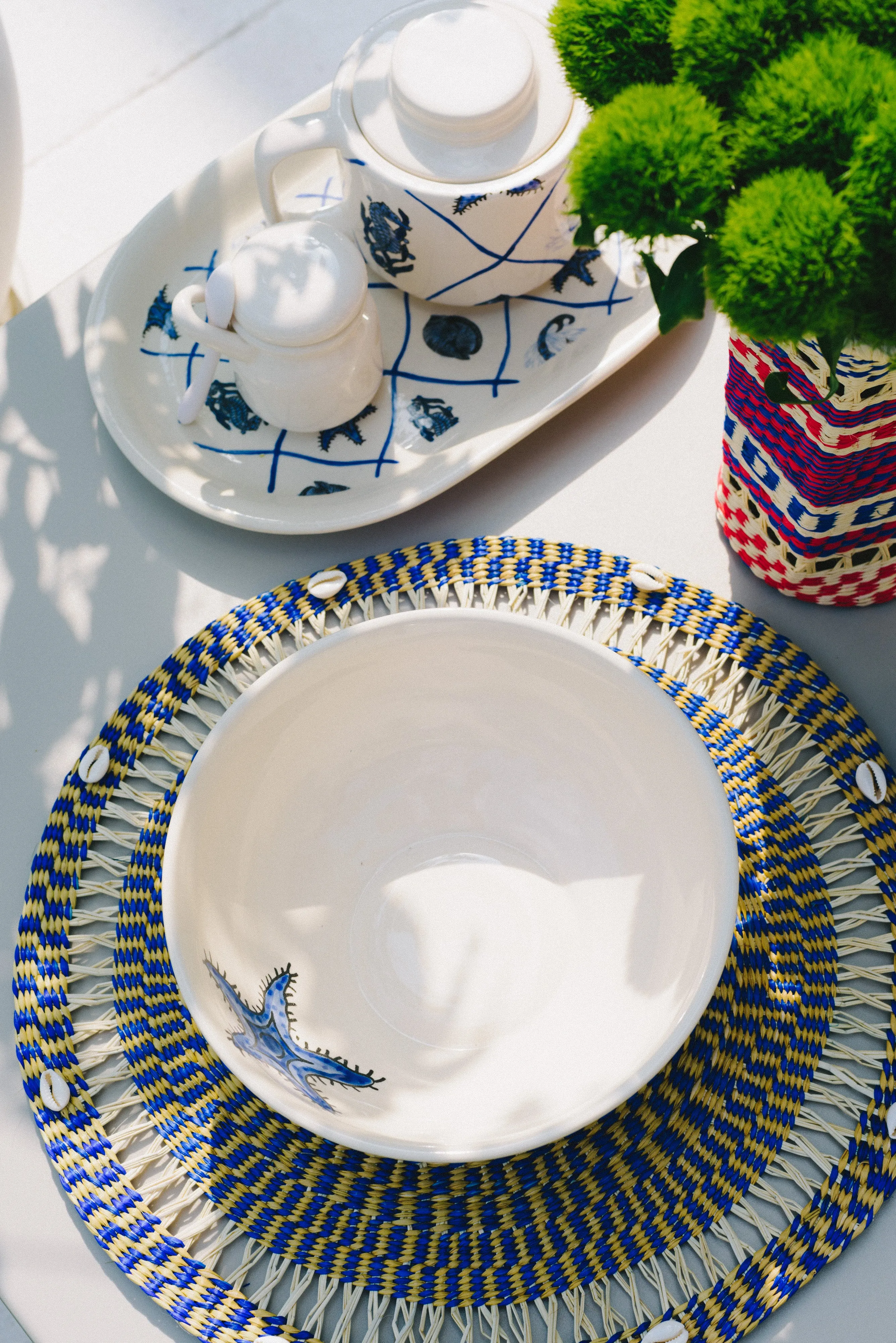 Ceramic Salad Bowl "Sirenas" (Set of 2)