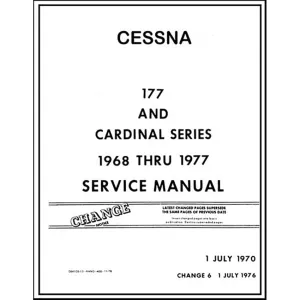 Cessna 177 & Cardinal Series 1968-77 Maintenance Manual