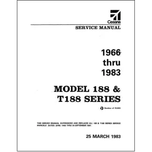 Cessna 188 AG & T188 1966-1983 Maintenance Manual (D2054-1-13)