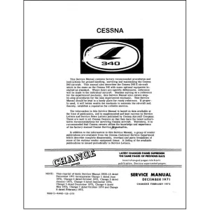 Cessna 340 1972-75 Maintenance Manual (D930-13)