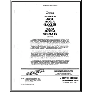 Cessna 401,401A,401B,402,402A,402B Maintenance Manual