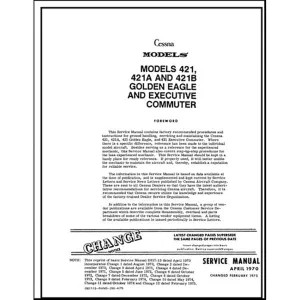 Cessna 421,A,B Golden Eagle 1968-75 Maintenance Manual