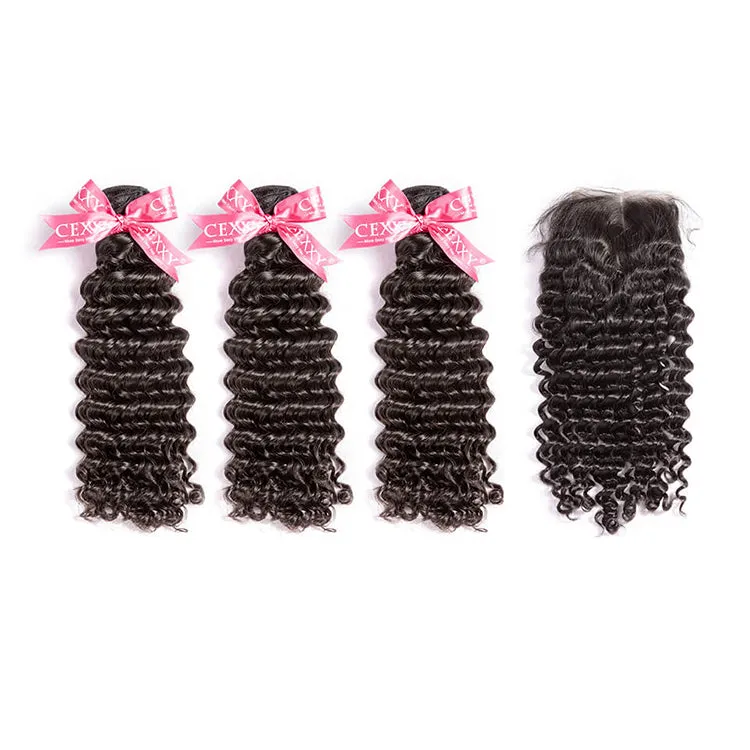 CEXXY Luxury Series Virgin Hair Deep Wave Bundle Deal
