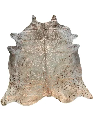 Champagne Devore Rosegold Acid Washed Premium Brazilian Cowhide, XL CH77DVN V