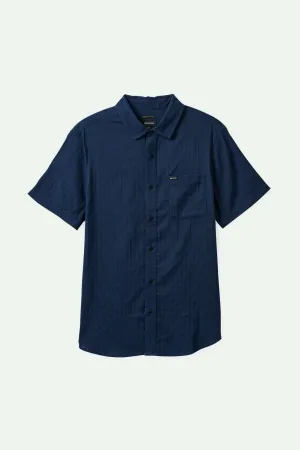 Charter Stripe S/S Woven Shirt - Washed Navy/Black