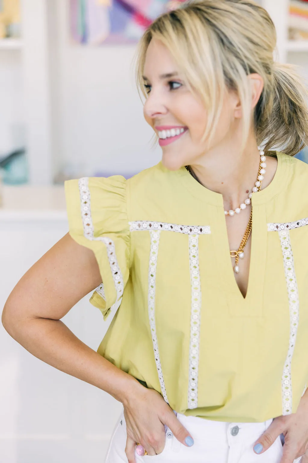 Chartreuse Charm Top