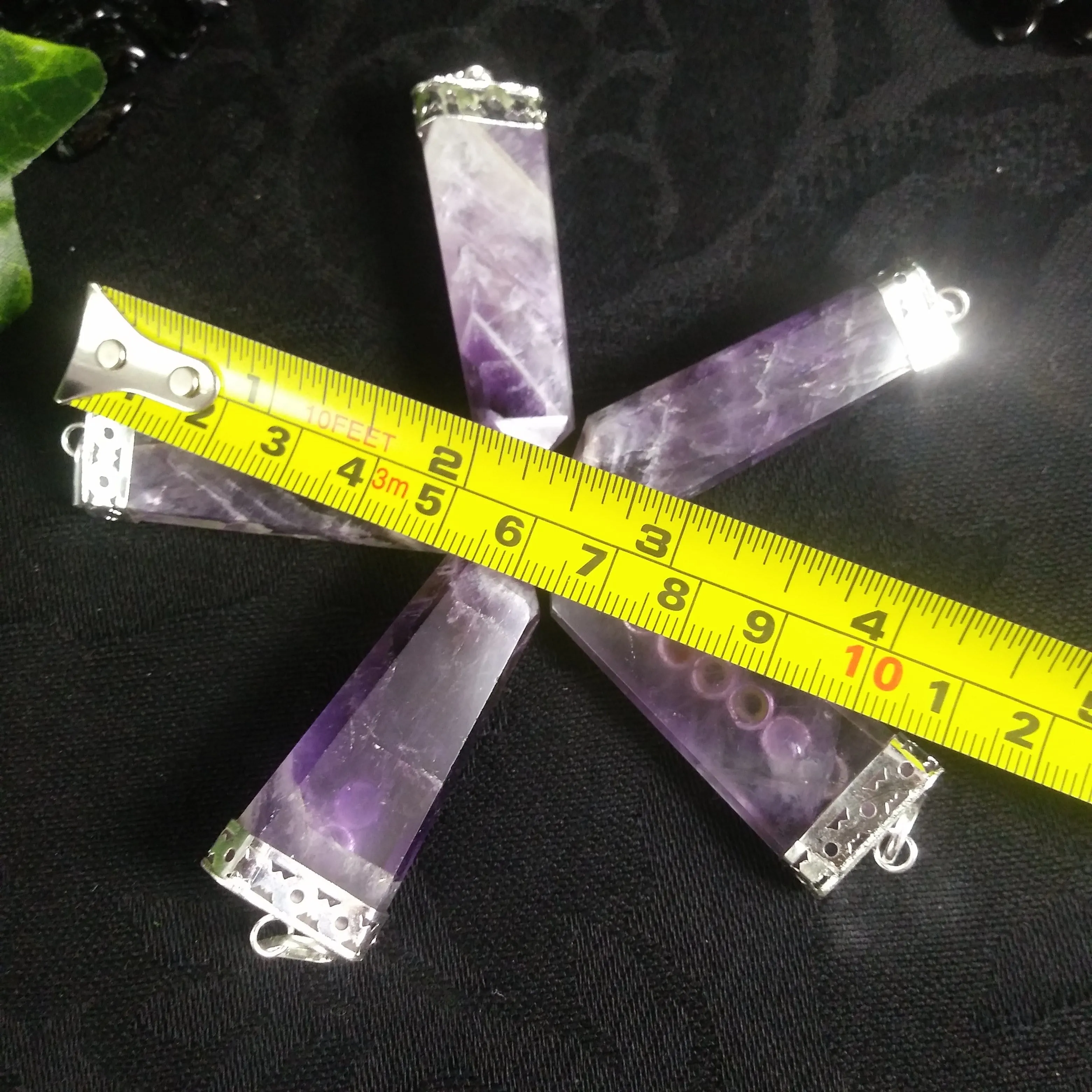 Chevron Amethyst Chakra Pendant