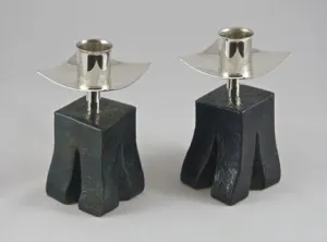 Chiseled Base With Short Candlesticks