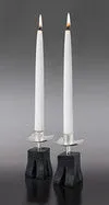 Chiseled Base With Short Candlesticks