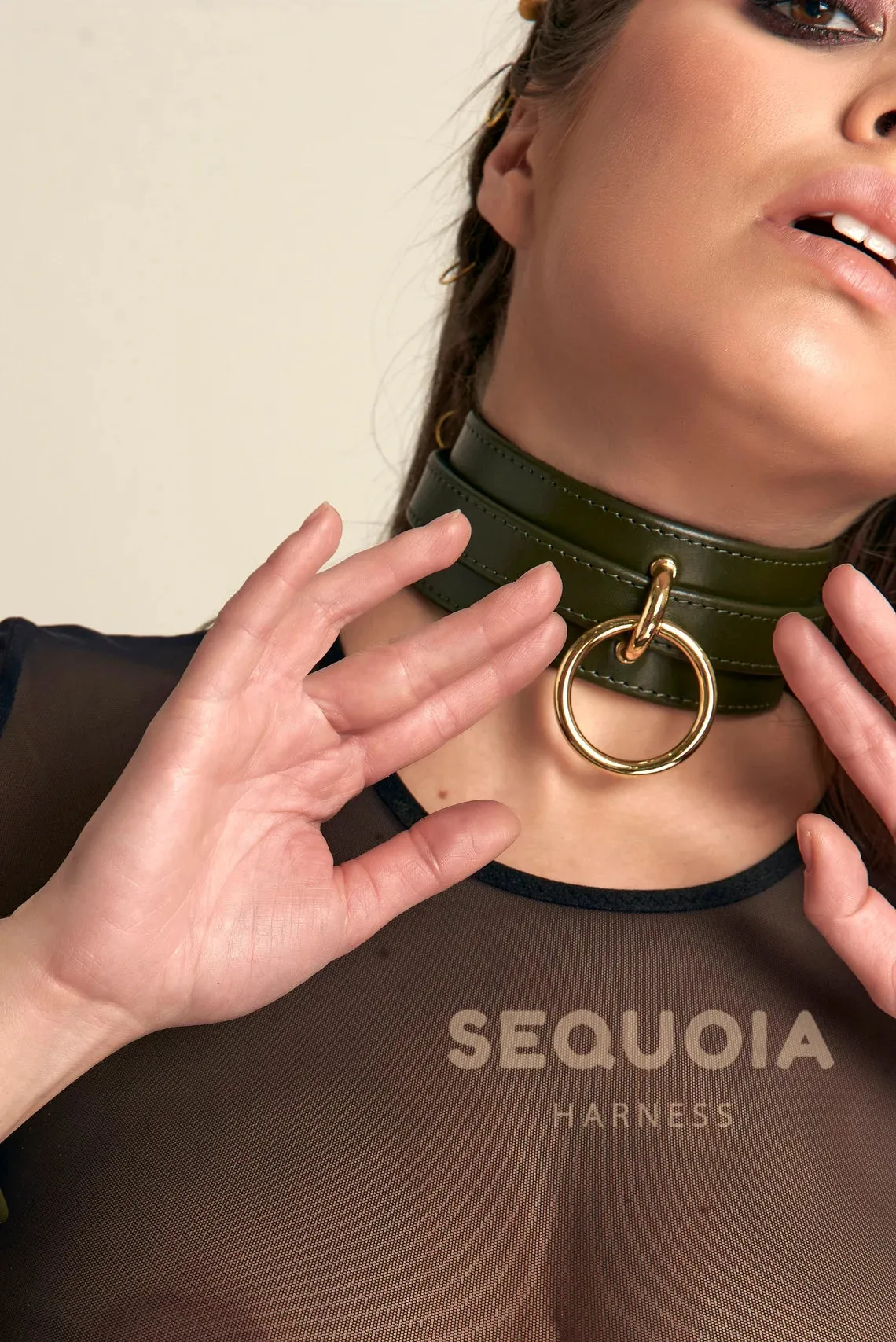 Choker "Luna" Olive