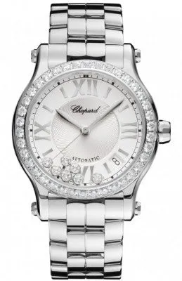 Chopard - Happy Sport Automatic - Round Medium 36mm - Stainless Steel and Diamonds