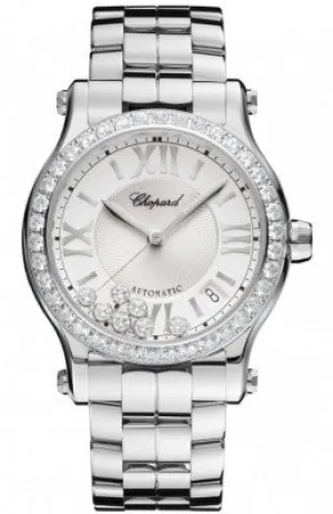 Chopard - Happy Sport Automatic - Round Medium 36mm - Stainless Steel and Diamonds