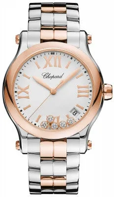 Chopard - Happy Sport Automatic - Round Medium 36mm - Stainless Steel and Rose Gold