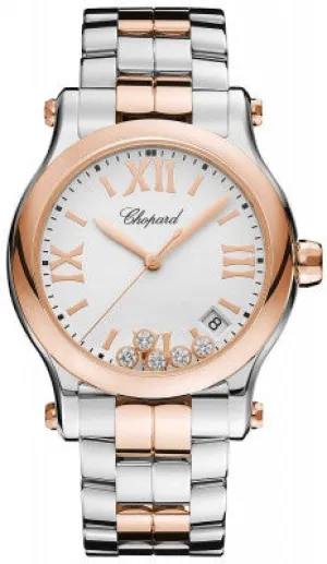 Chopard - Happy Sport Automatic - Round Medium 36mm - Stainless Steel and Rose Gold