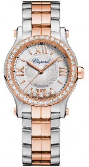 Chopard - Happy Sport Automatic - Round Mini 30mm - Stainless Steel and Rose Gold