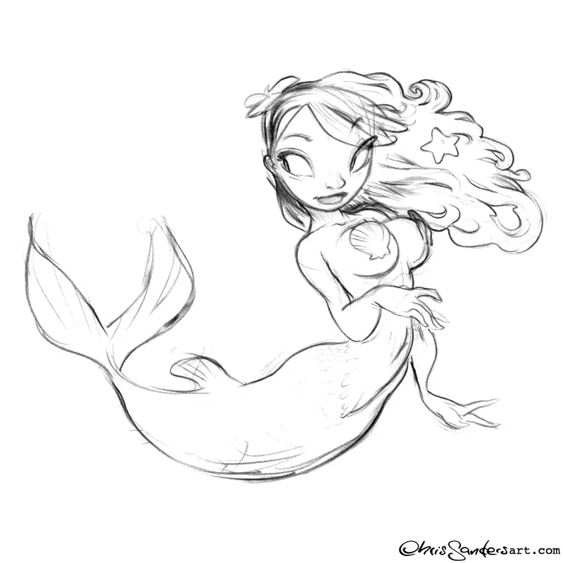 Chris Sanders Mermaids: Nimue bronze statuette (2013)