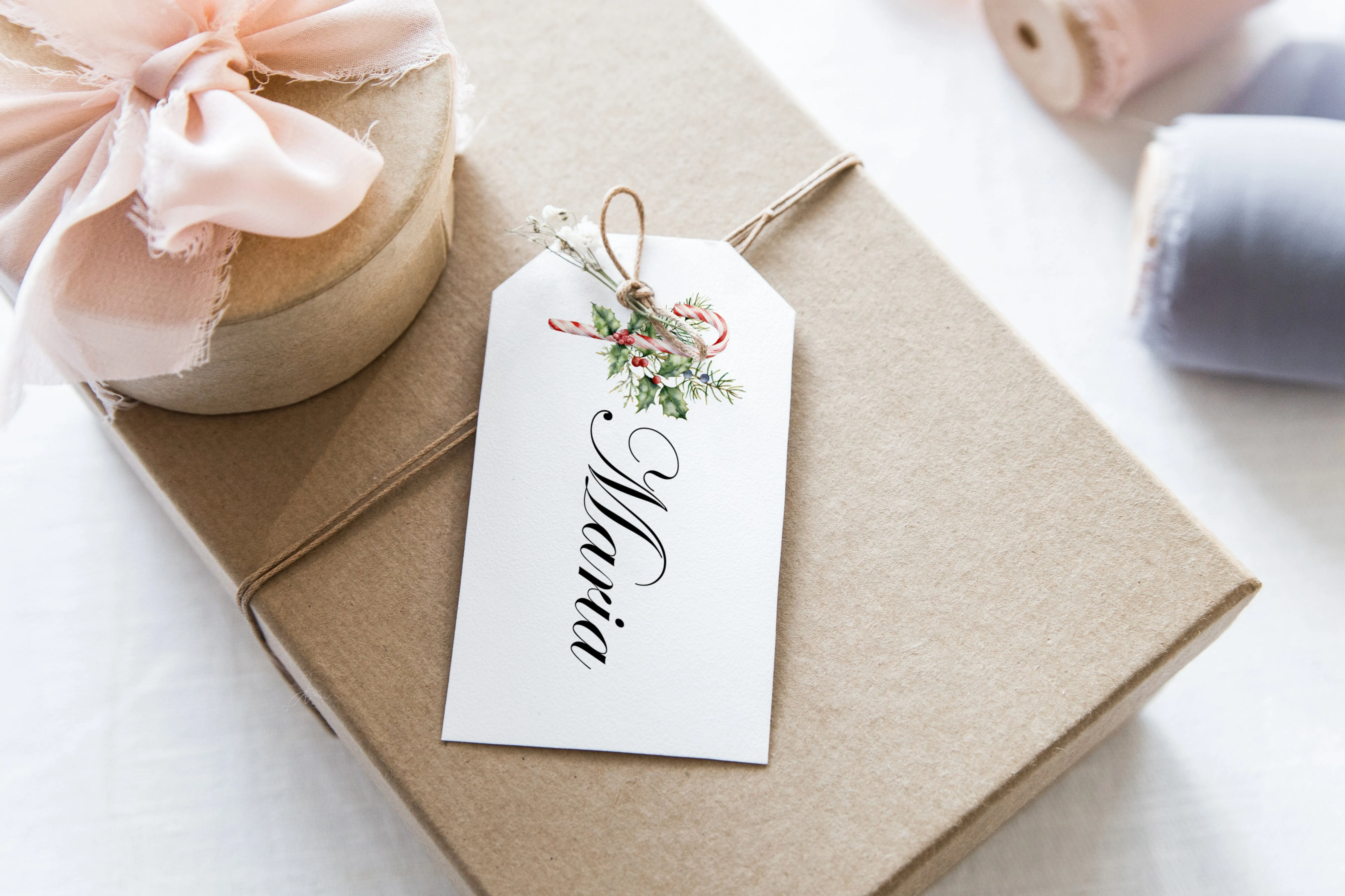 Christmas Gift Tag Template - Candy Cane