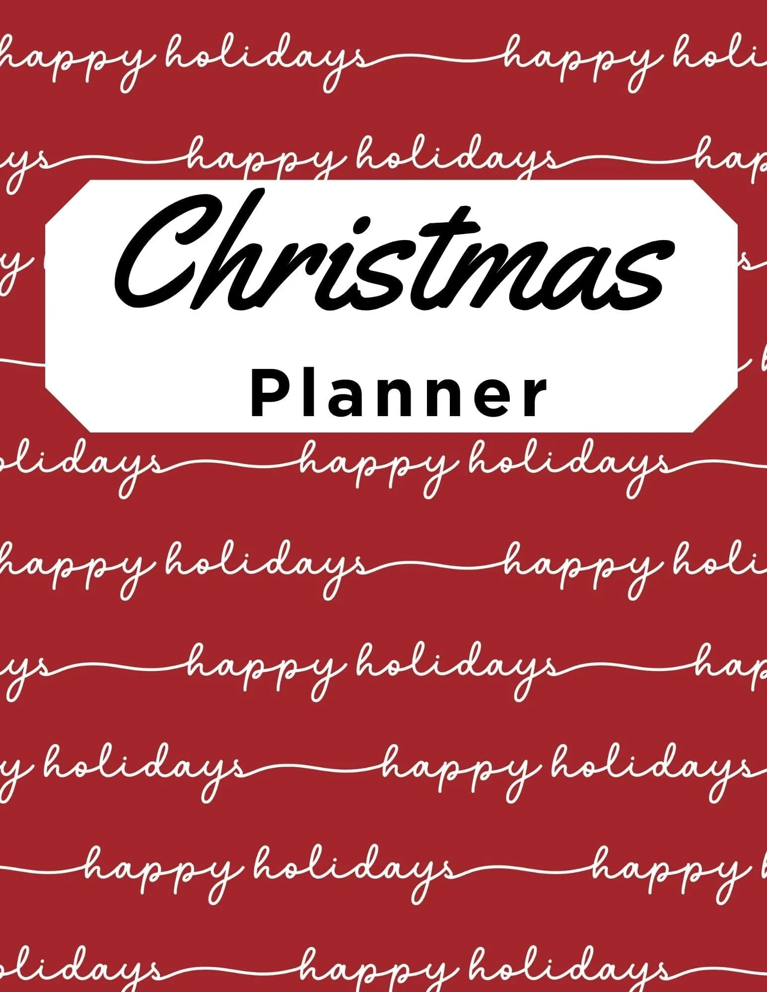 Christmas Planner- Holiday Pattern