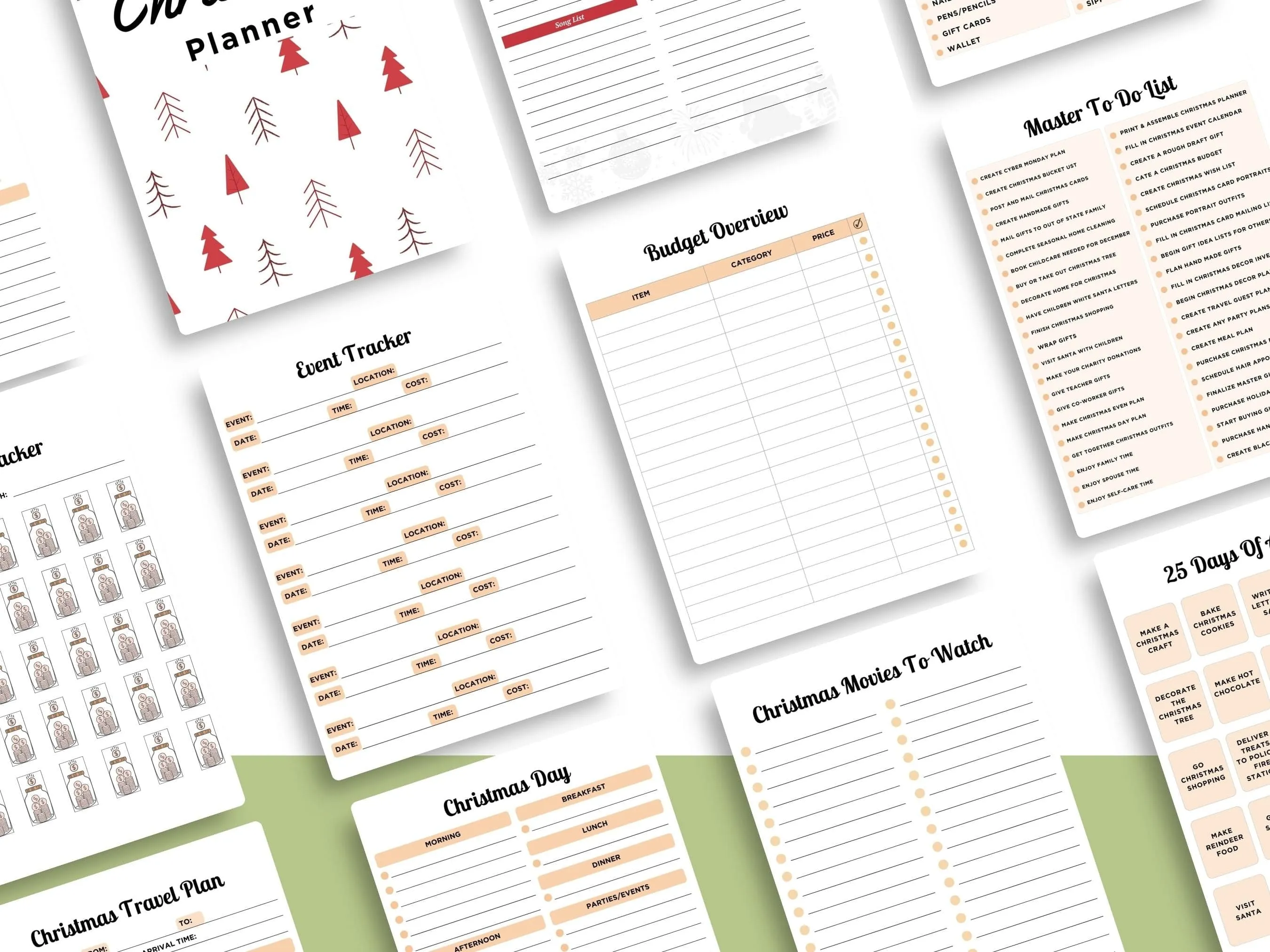Christmas Planner- Holiday Pattern