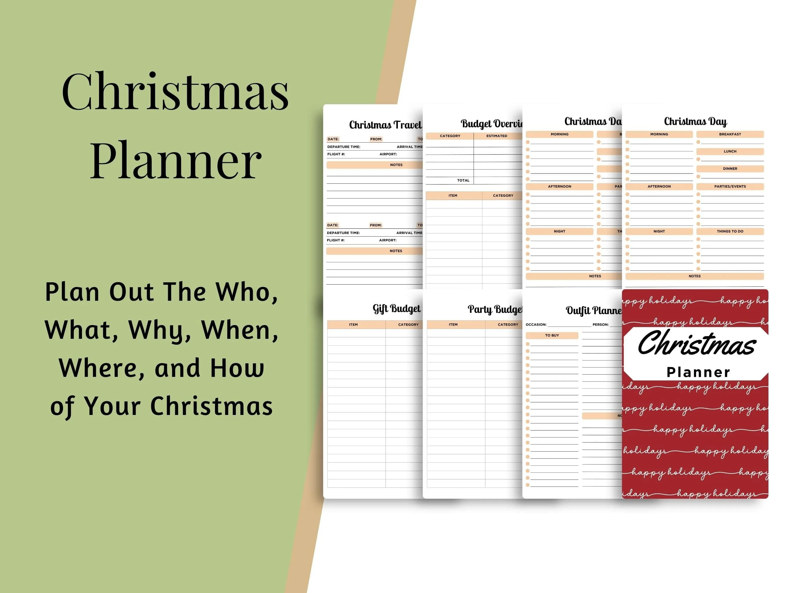 Christmas Planner- Holiday Pattern