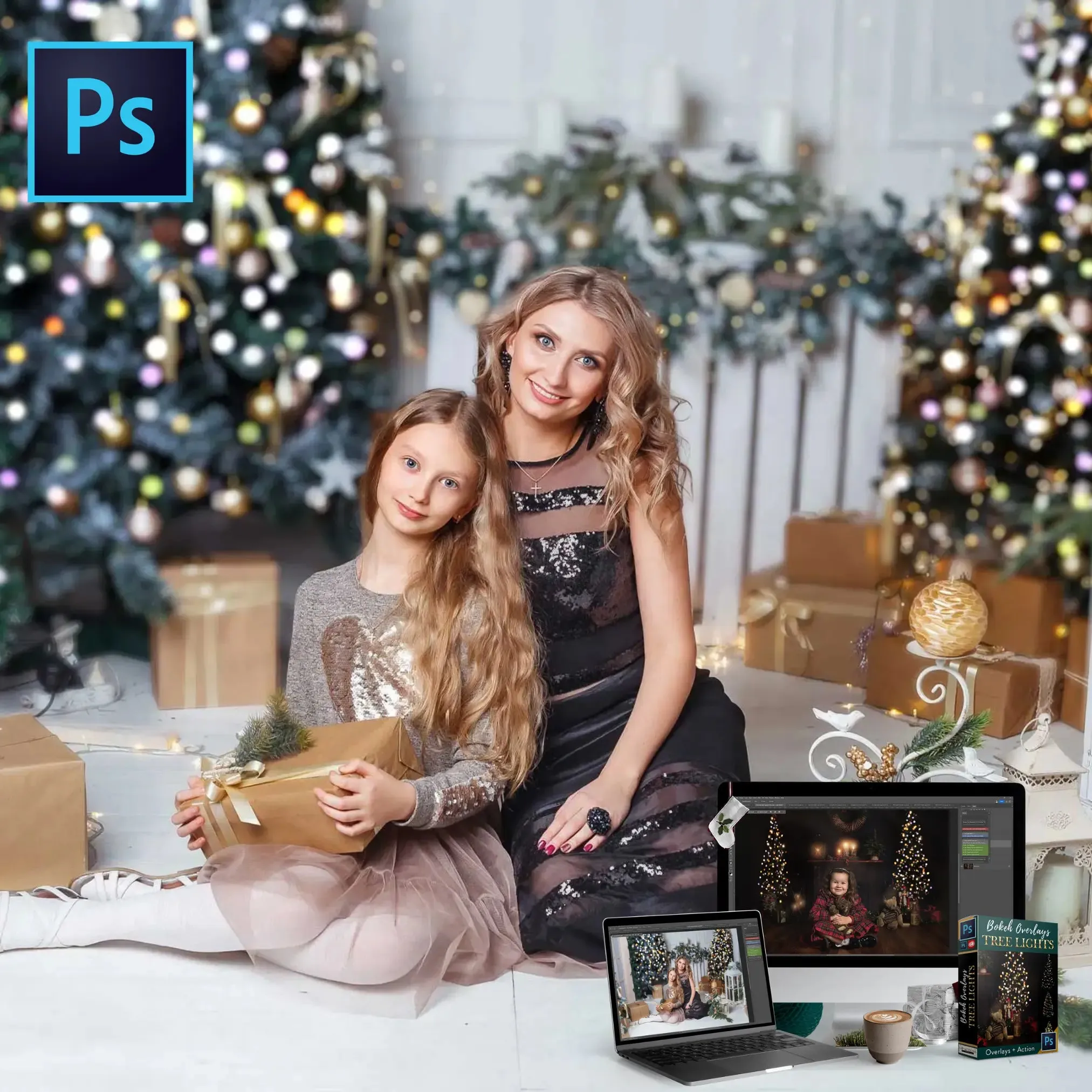 Christmas Tree Light Overlays   Photoshop Actions