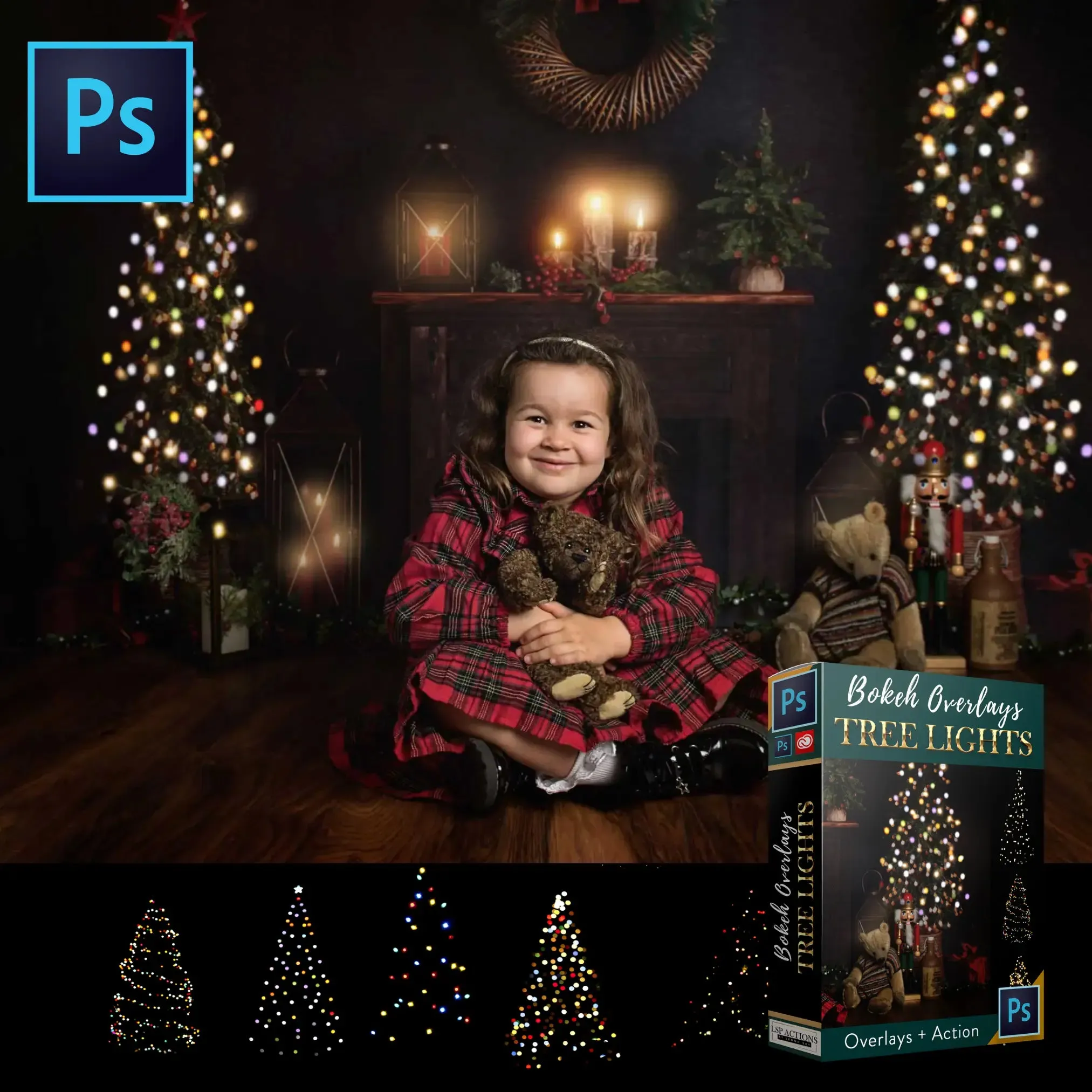 Christmas Tree Light Overlays   Photoshop Actions
