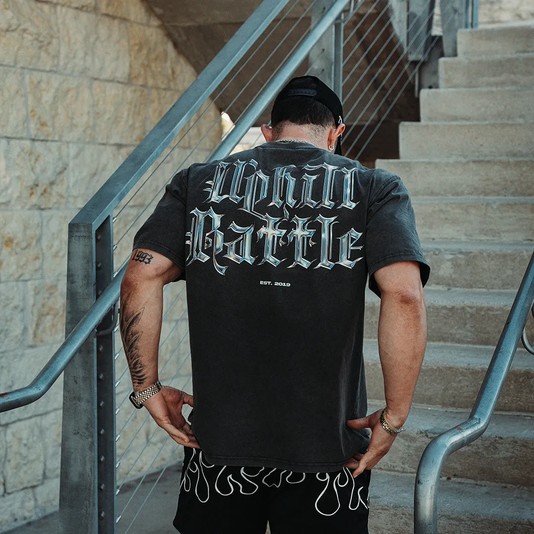 Chrome Tee - Oversized Vintage Charcoal