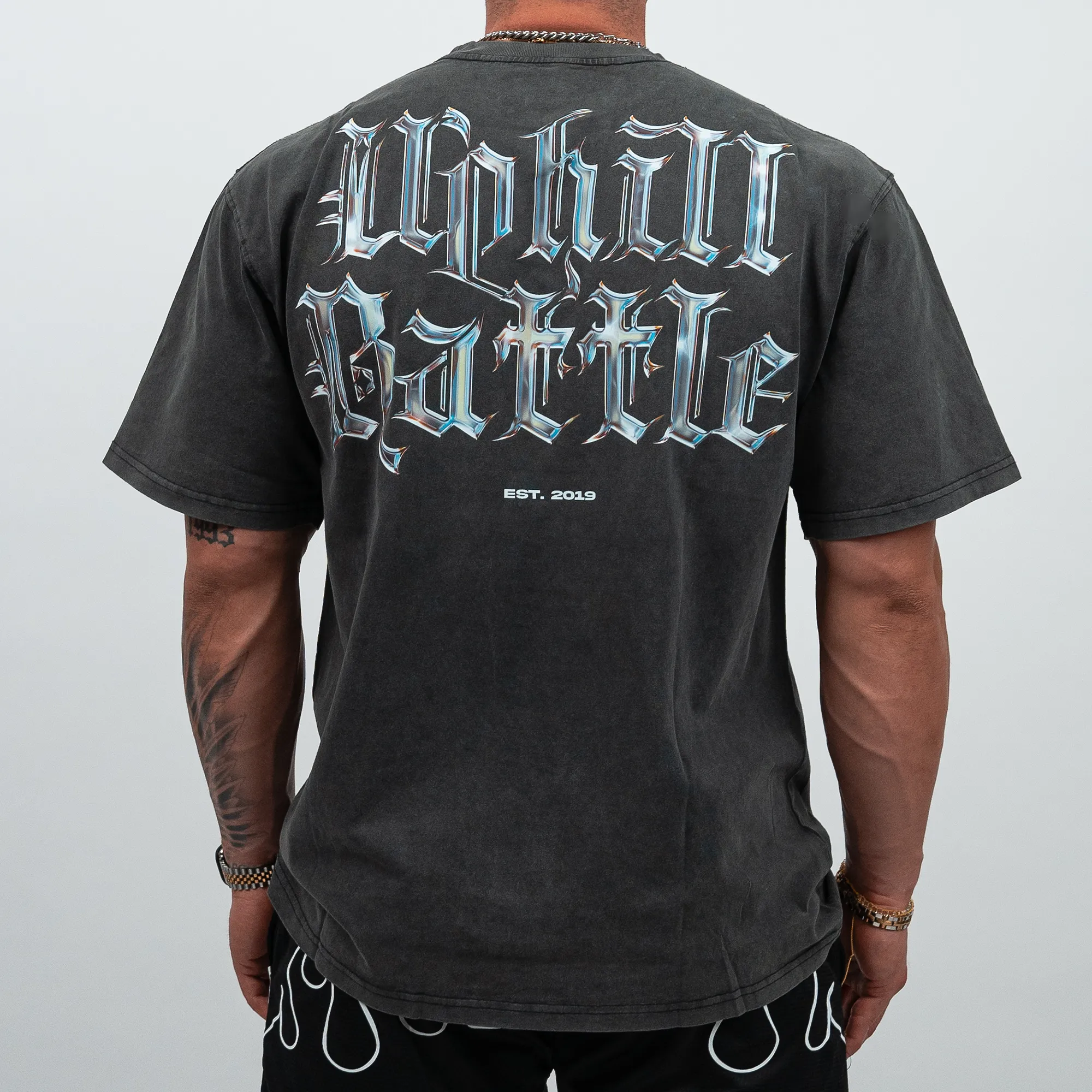 Chrome Tee - Oversized Vintage Charcoal