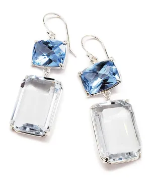Cinda Dangle Earrings in Blue Quartz