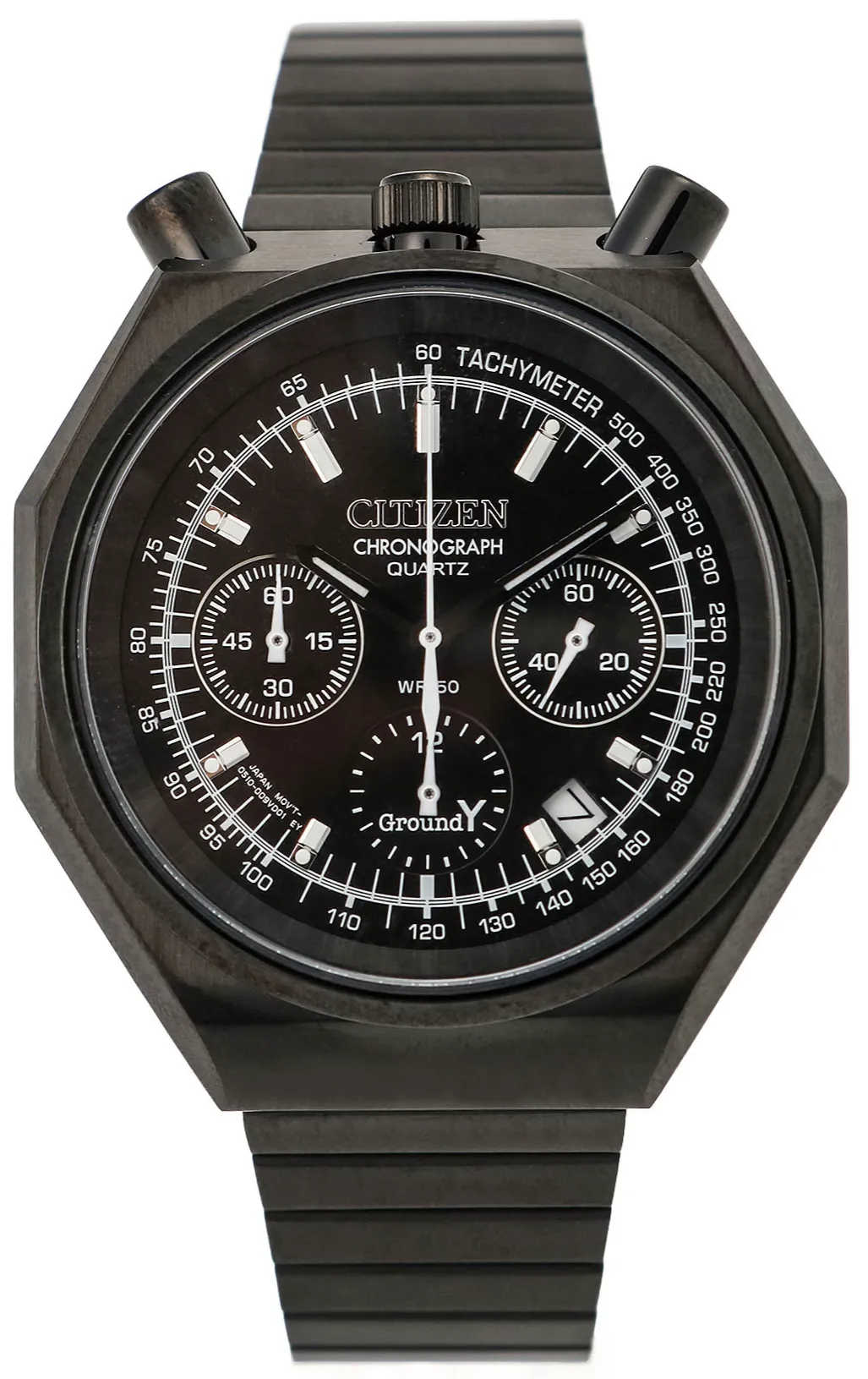 Citizen X Ground Y Tsuno Chrono Custom Limited Octagon Chronograph Bullhead All-Black GN-A11-952-1-02 - PREORDER