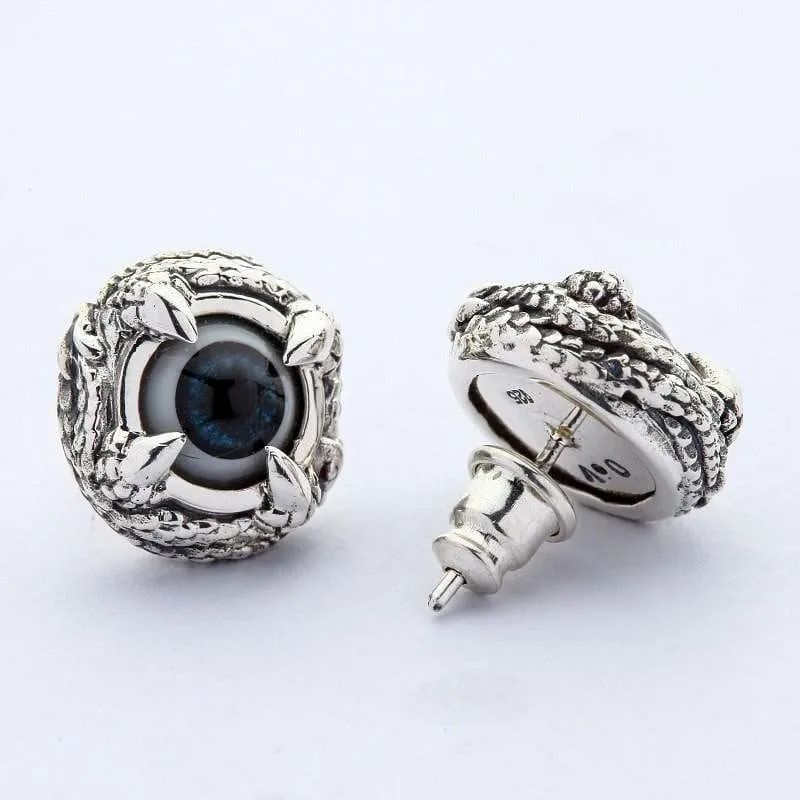 Claw Eyeball Sterling Silver Gothic Earrings