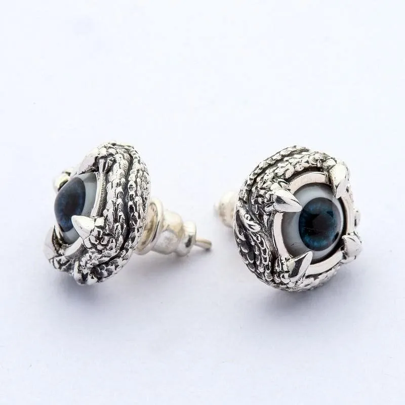 Claw Eyeball Sterling Silver Gothic Earrings