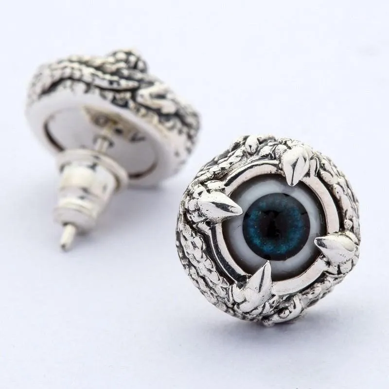 Claw Eyeball Sterling Silver Gothic Earrings