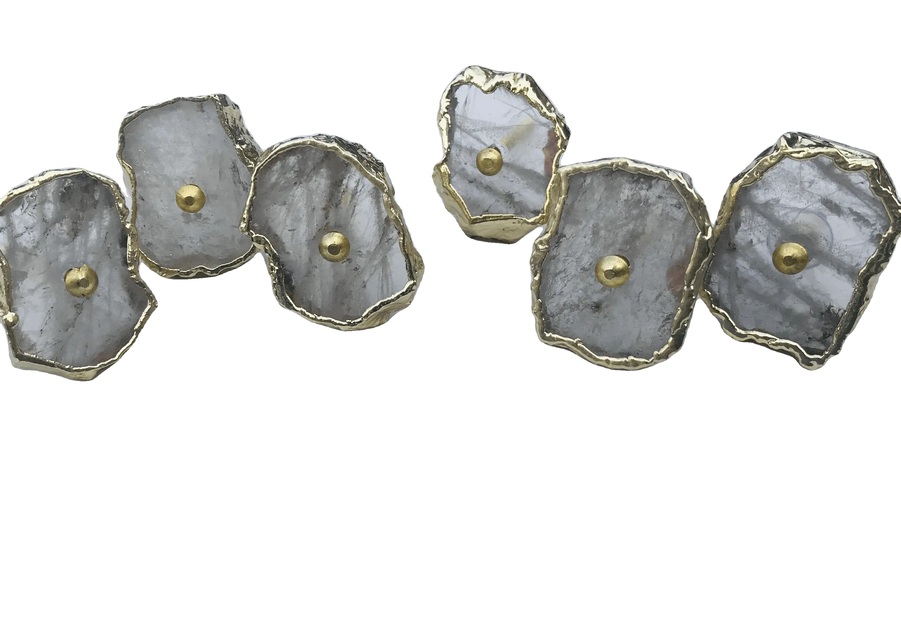 Clear Quartz Agate Cabinet Door Pull Handle - Set of 6