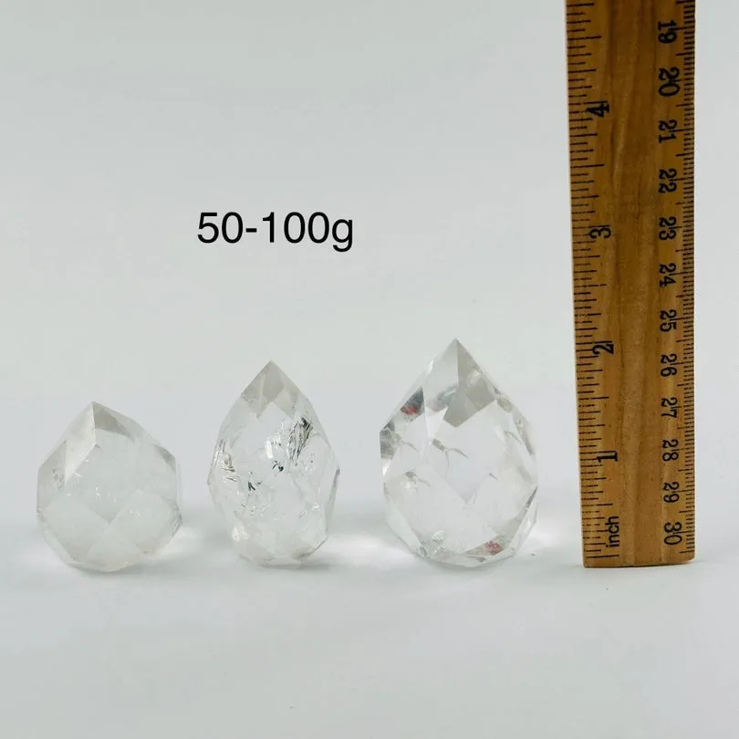 Clear Quartz Faceted Eggs, Beautiful Reflections FB2534 💎