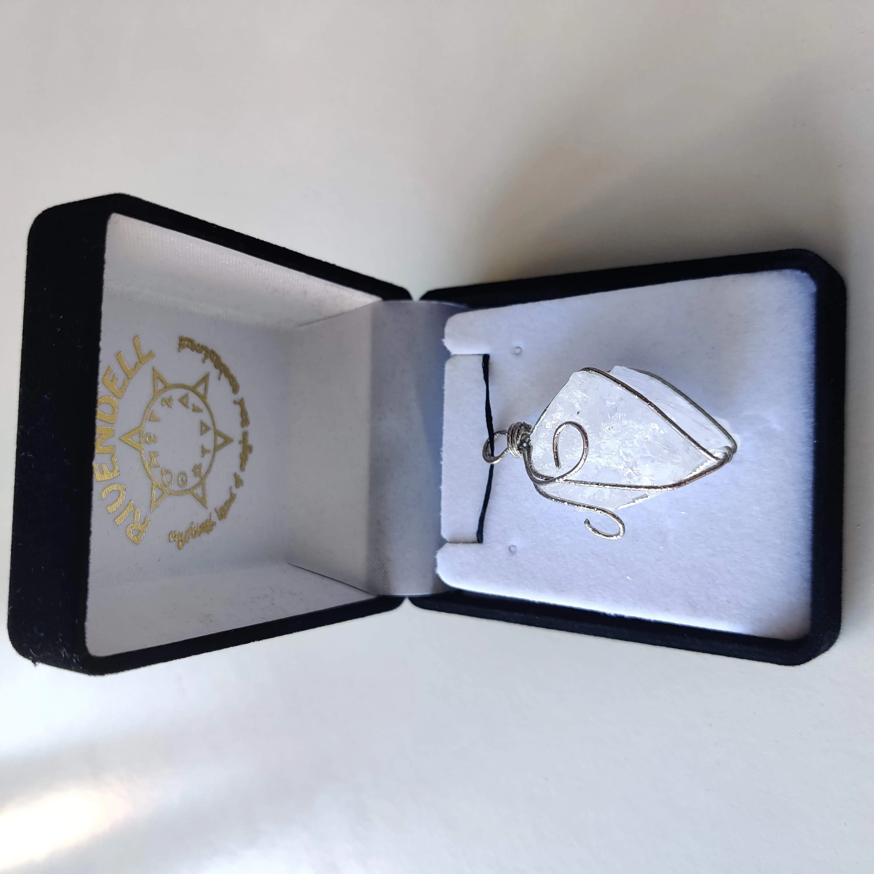 Clear Quartz Rough Wire-Wrapped Pendant