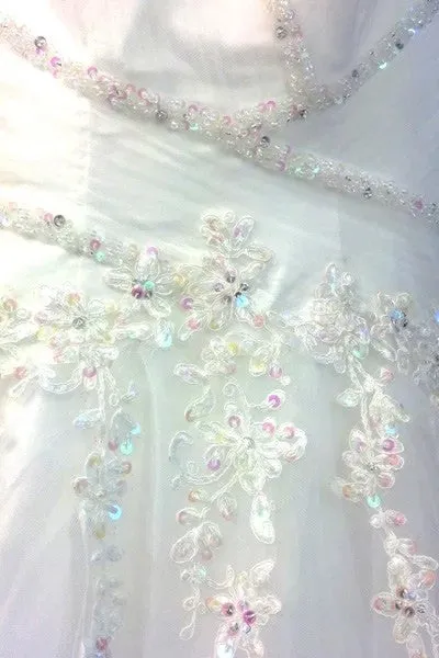 CLEARANCE - Juliet 301 Poofy Quinceanera Tulle Dress A-Line Strapless Beading