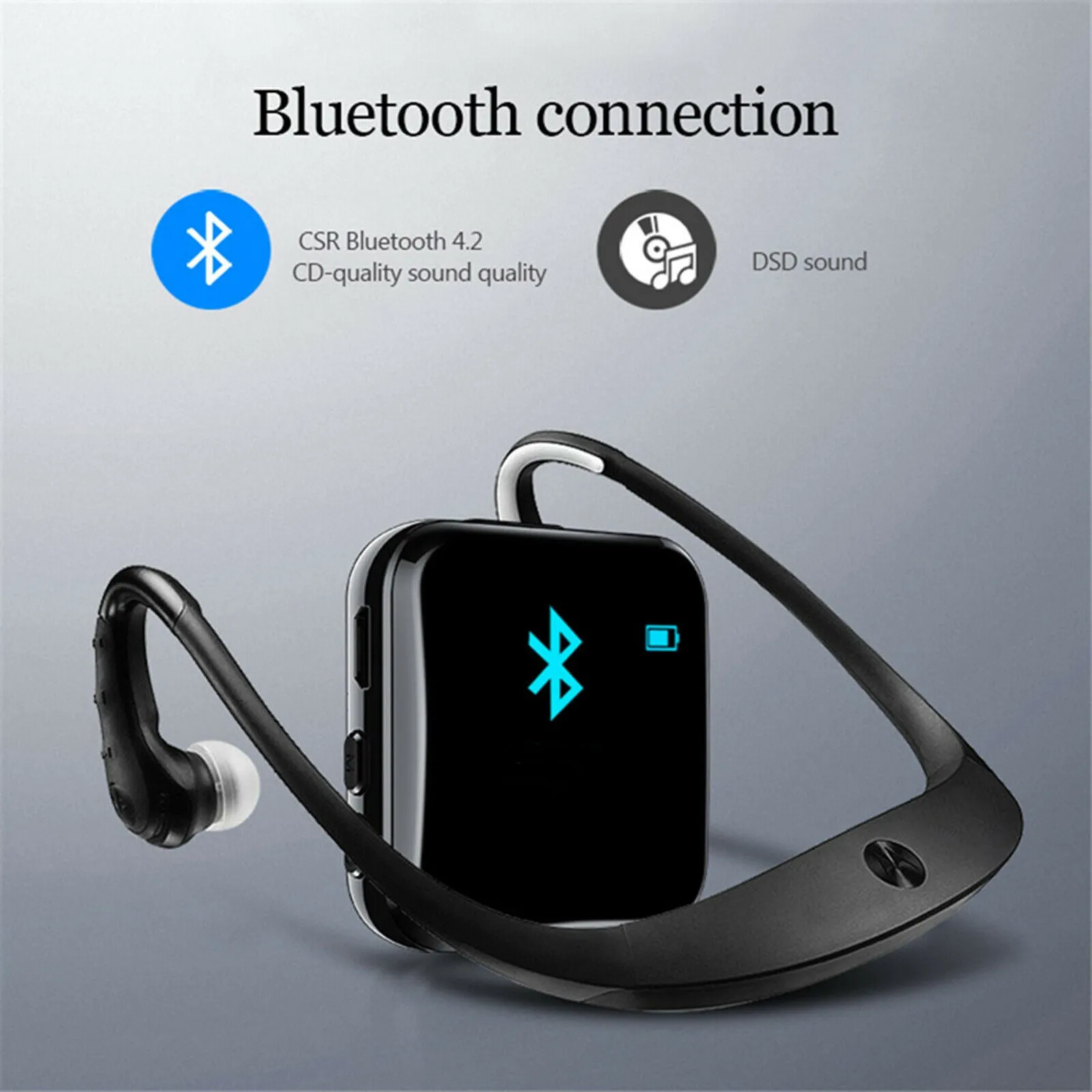 Clip-On Bluetooth MP3 Player 8GB Digital Voice Recorder Noise Reduction